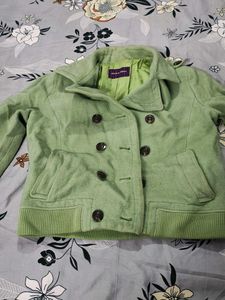 MAX&Co. Wool Blend Pea Coat - Sage Green
