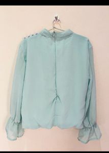 Aqua Mock Neck Long Sleeve Top