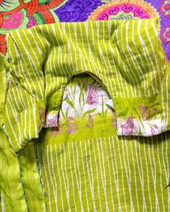 Green Kurti With Thuppatta 👗