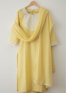 Yellow Embroidered Salwar Kameez Suit