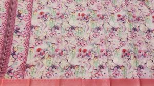 Flower Print Saree
