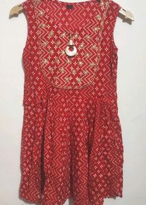 Red Sharara Suit With Dupatta For Girl 8-10 Year