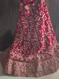Red Embroidered Lehenga Choli