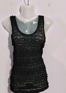 Black Lace Tank Top