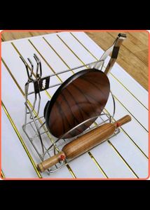 Harman Traders Stainless Steel Rolling Pin and Cha