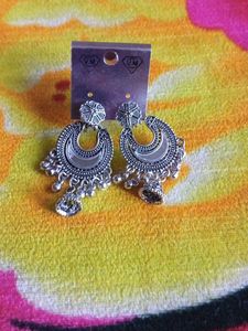 Bohemian Silver Dangle Earrings