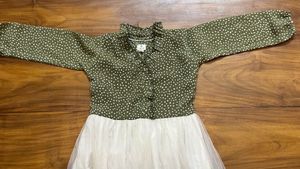 Girls Korean Dress/ Frock/gown Knee Length