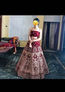 Maroon Embroidered Lehenga Choli