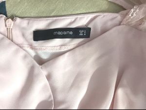 Pastel Pink Net Evening Gown