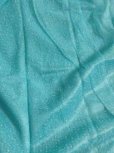 Sky Blue With White 🤍 Printed PointsSaree
