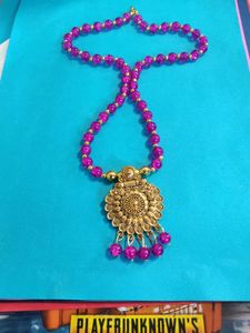 Jelly Beads Mala With Earing Set