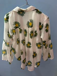 Floral White Top