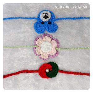 Crochet Handmade Rakhi 💫✨❤️ pack Of 3 ❤️
