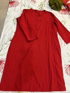W Red Colour Kurta