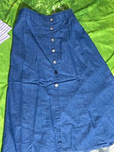 Denim Skirt And Top Combo WithTop