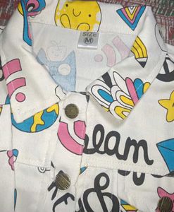 Fun Print girl's Denim Jacket
