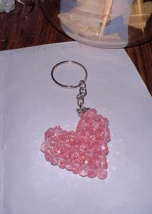 Heart Beaded Keychain
