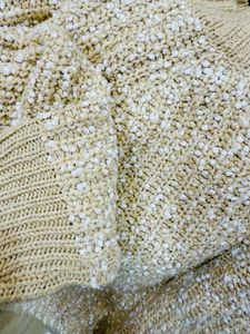 Beige Knit Pullover Sweater - M to L Size