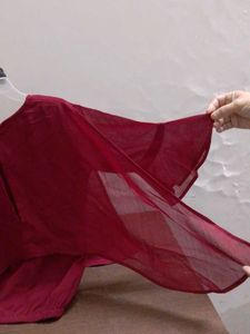 Maroon Top &amp; Palazzo Pants Set