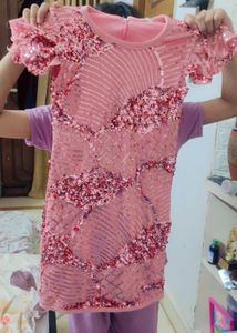 Sparkly Pink Sequin Mini Dress