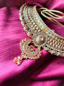 Gold-tone Indian Choker Necklace
