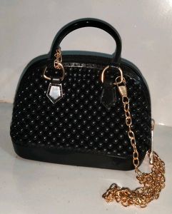 Black Beaded Handbag