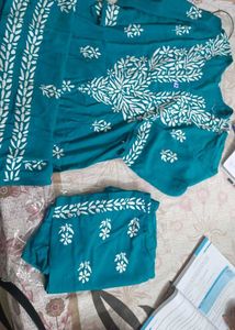 Handwork Teal Kurta