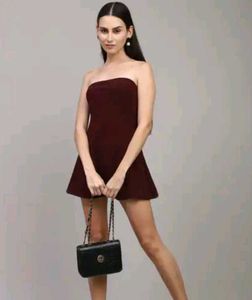 Burgundy Mini Dress