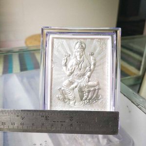 999 Pure Silver lakshmi Ji Frame In Premium