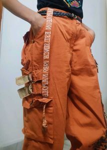 Orange Cargo Pants