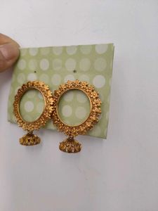 Golden Floral Jhumka