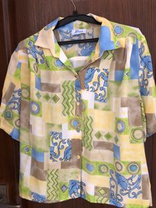 Vintage 'Elisa' Patterned Blouse