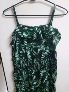 Black &amp; Green Jumpsuit