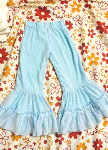 Cute Blue Ruffle Pants