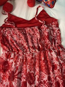 Red Floral Maxi Dress Size S-L
