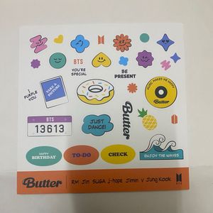 BTS BUTTER GRAPHIC STICKER SHEET