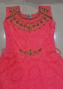 Elegant Pink Ethnic Gown