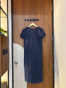 Navy Polka Dot Dress