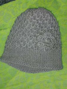 Hand-knitted Gray Beanie