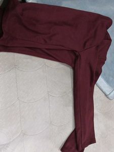 Burgundy Long Sleeve Top