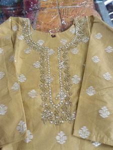 🤩New Elegant Yellow Kurta Set With Dupatta🤩