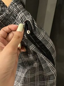 Grey Checked Pants