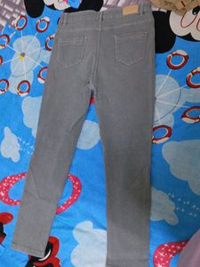 Gray Straight Leg Jeans