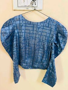 Stylish Blue Patterned Top