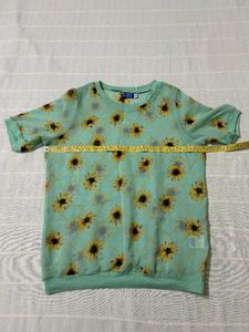 Life Sheer Sunflower Print Top