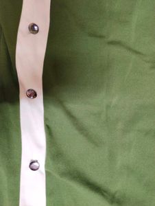 Olive Green Stretchable Dress For Women