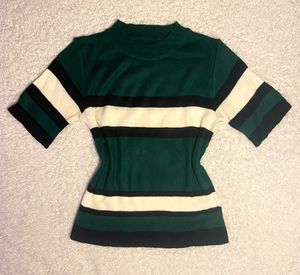 Thrifted Casual Striped Top