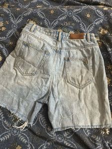 Light Wash Denim Cut-Off Shorts