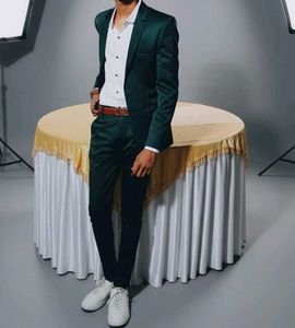tailored Emerald Green Satin Blazer