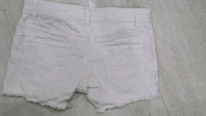 White Denim Shorts